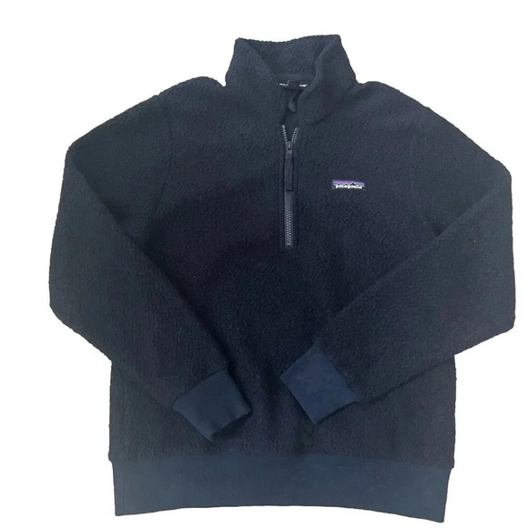 Patagonia Women’s Woolyester Fleece Pullover Sweatshirt Size Small Navy Blue - Picture 1 of 7